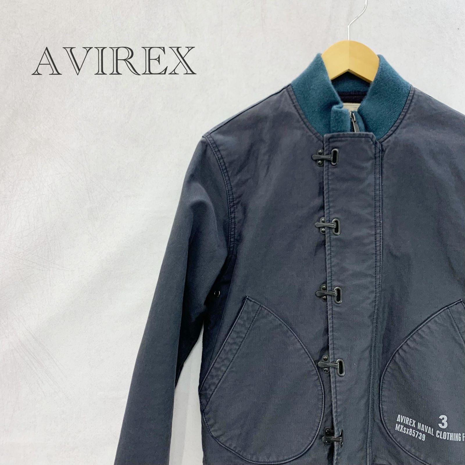 AVIREX デッキ フック ジャケット ミリタリー ジャケット M ネイビー 
