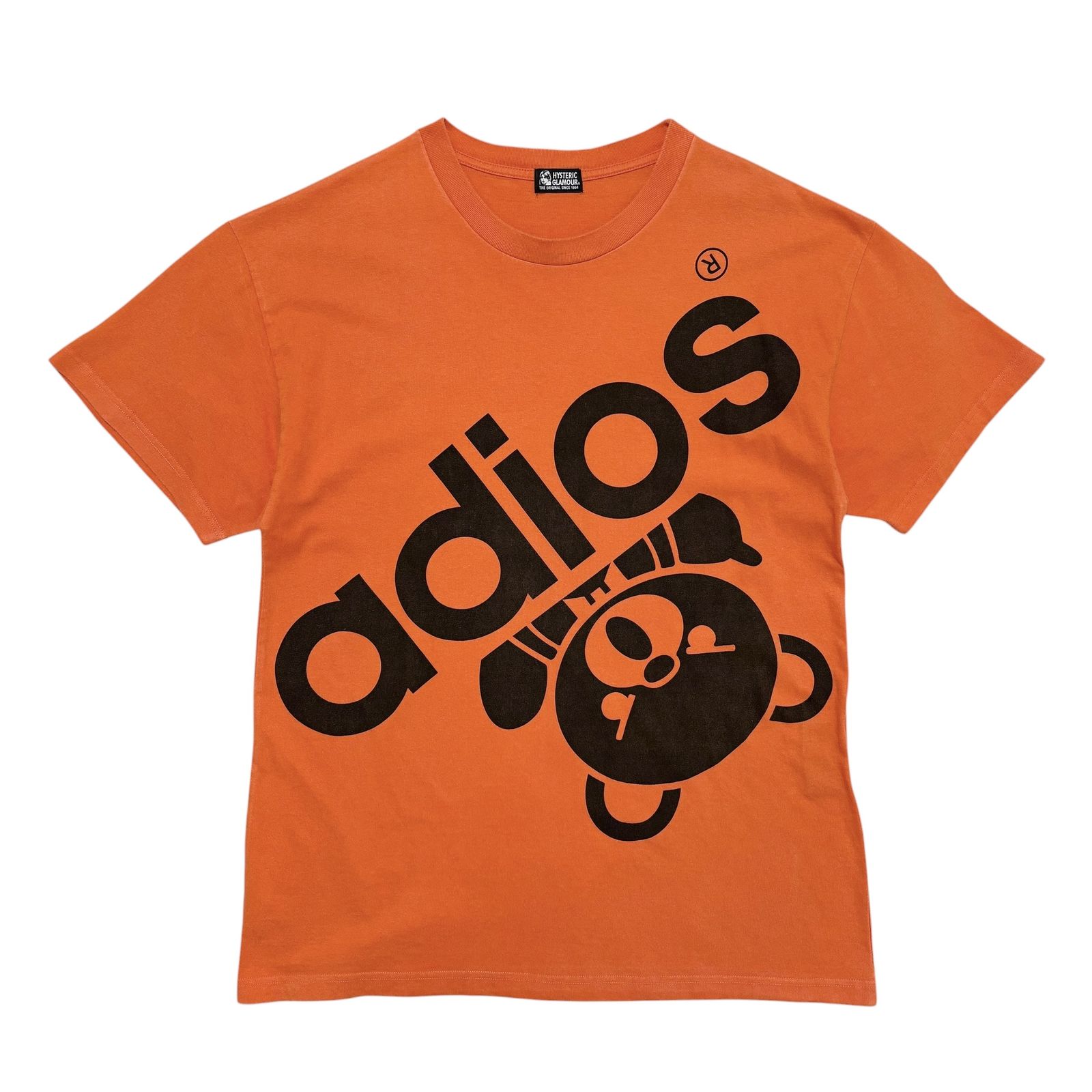 ヒステリックグラマーヒスベアファックベアオーバーサイズTシャツオレンジ 古着 ヒステリックグラマー HYSTERIC GLAMOUR BIG ADIOS BEAR Tシャツ