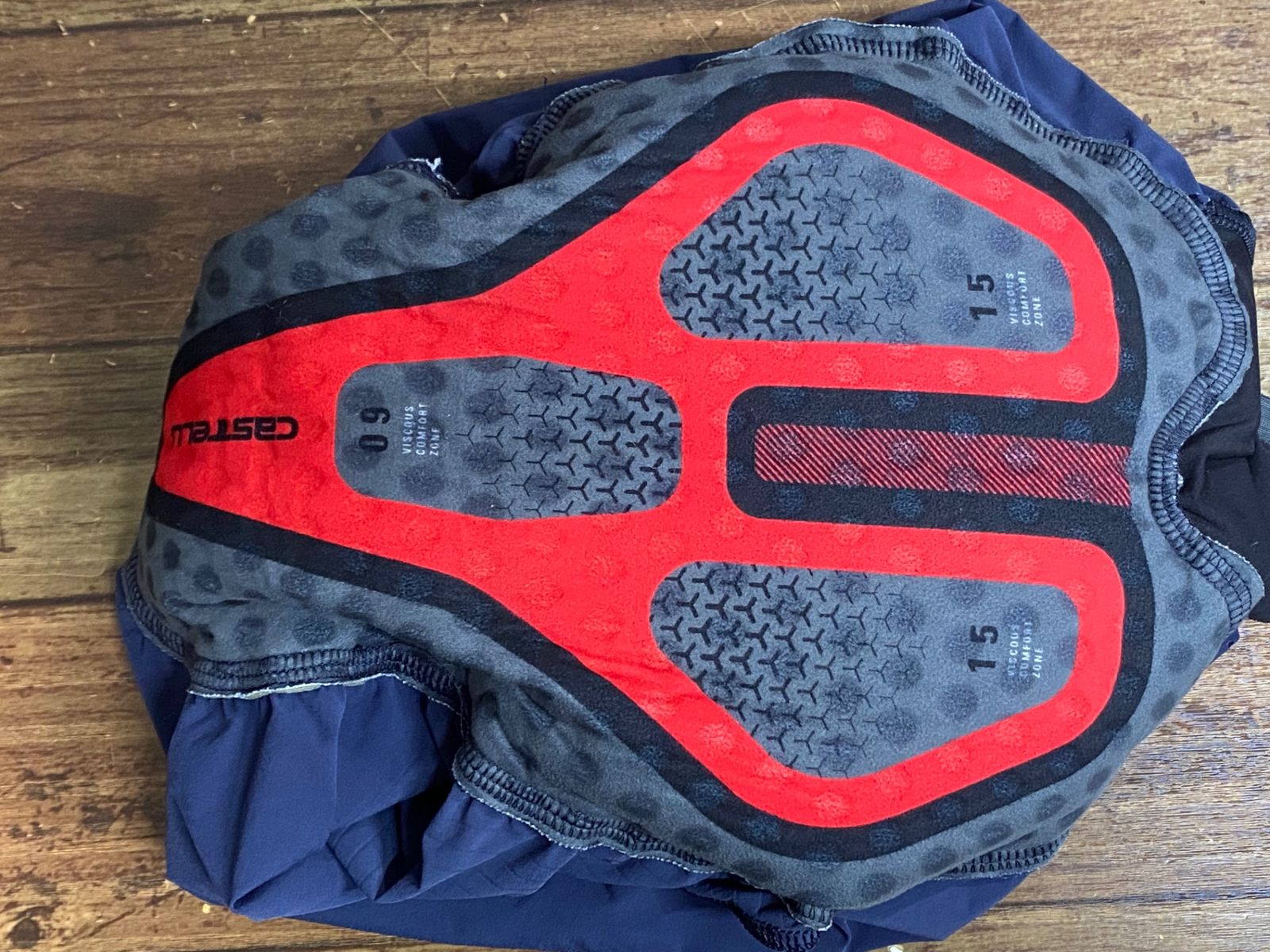 KB697 カステリ CASTELLI ROSSO CORSA ビブショーツ 紺 M-上品