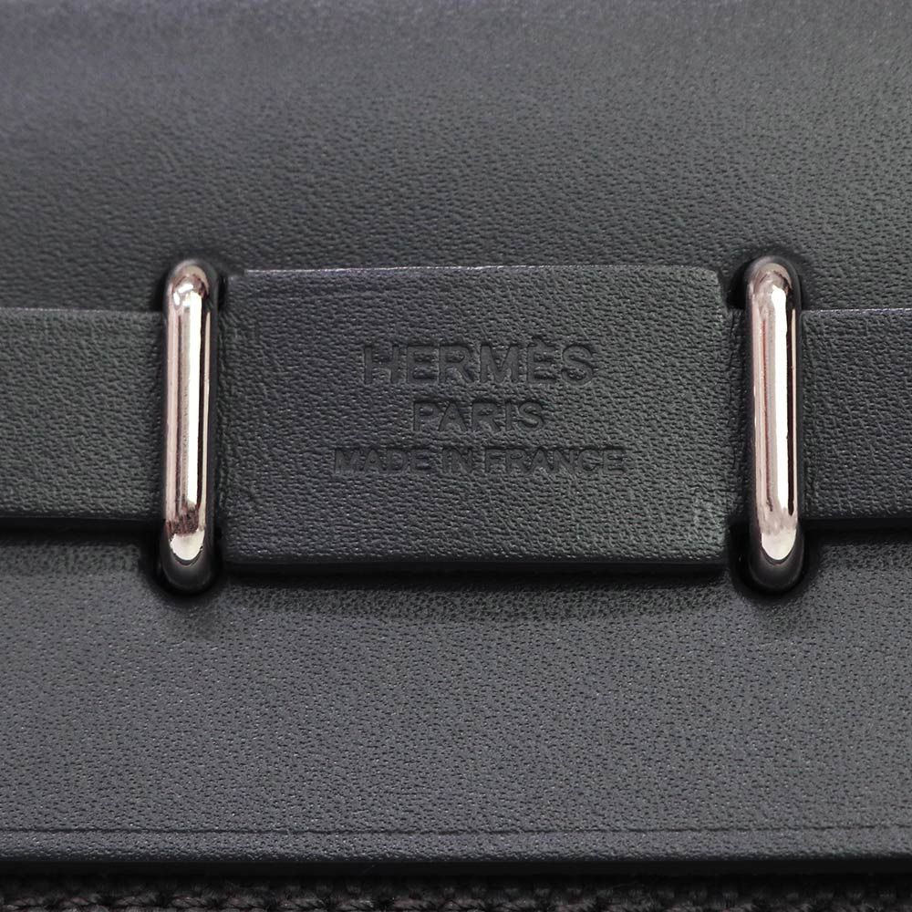 エルメス エールバッグジップ 20 トワルミリタリー ヴァッシュハンター Ardoise アルドワーズ グレー K刻印 ショルダーバッグ 斜め掛け レザー シルバー金具 箱付 HERMES（新品・未使用品） HERMES（エルメス） （新品・未使用品）HERMES エールバッグジップ 20