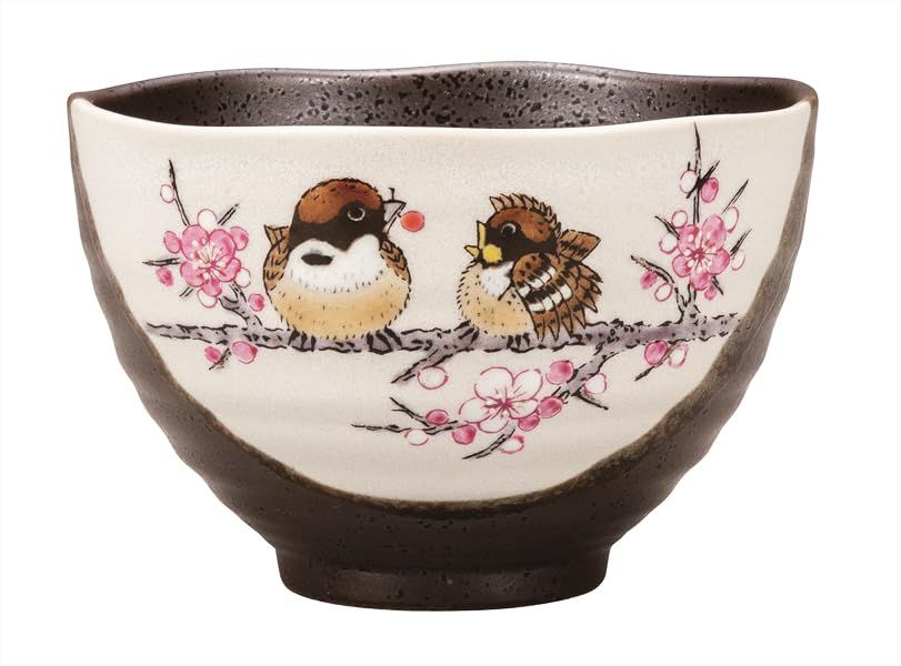 新品 九谷焼いわたや 茶漬碗･すずめ K9-499