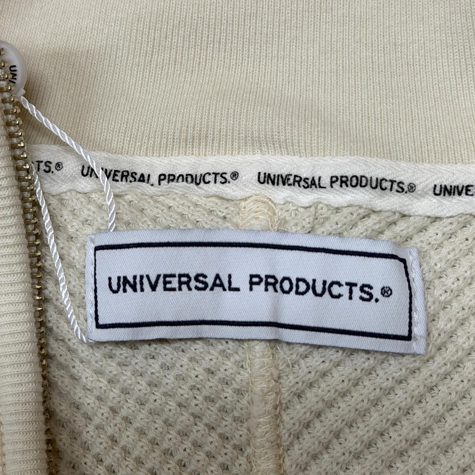 参考上代25300円 未使用 UNIVERSAL PRODUCTS 24AW Foot Ball Half Zip Sweat フットボールハーフジップワッフルスウェット ユニバーサルプロダクツ 243-60110 アイボリー 3 （11304M） 参考上代25300円 未使用 UNIVERSAL PRODUCTS 24AW Foot Ball Half Zip