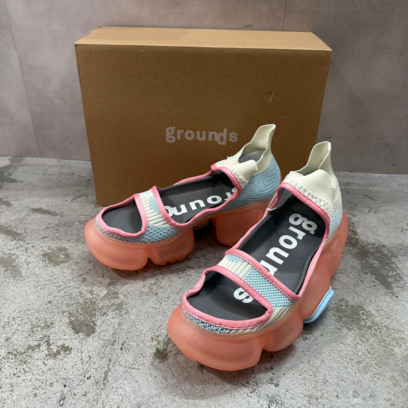 参考上代38500円 grounds MOOPIE AS1 SANDAL ムーピーサンダル 