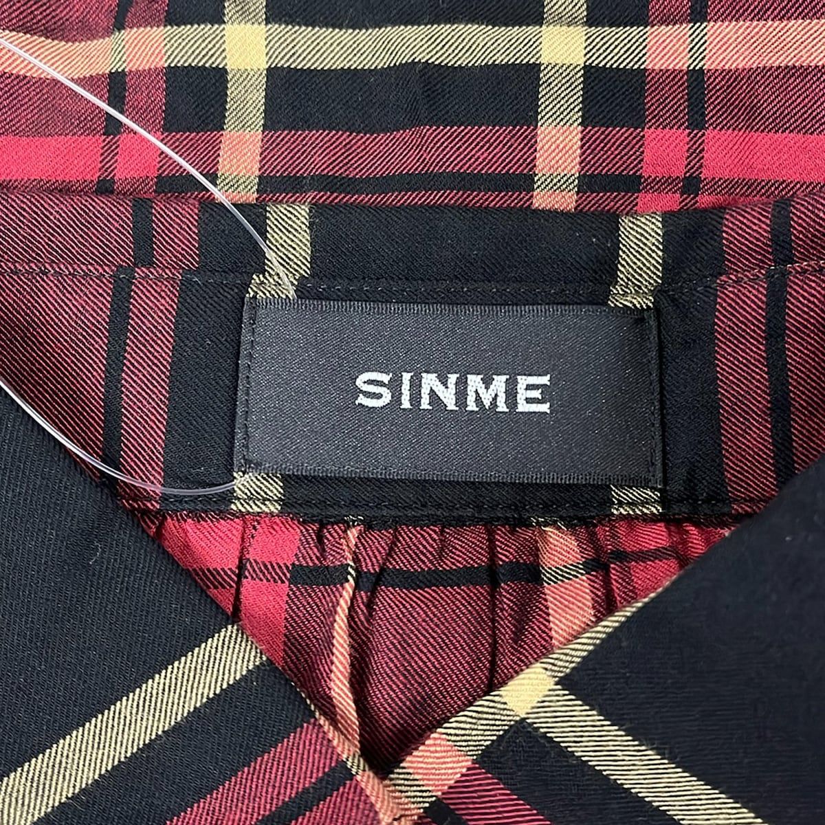 SINME(シンメ) 長袖シャツブラウス サイズF レディース美品  - ボルドー×黒×マルチ チェック柄 SINME(シンメ) 長袖シャツブラウス サイズF レディース美品 - ボルドー