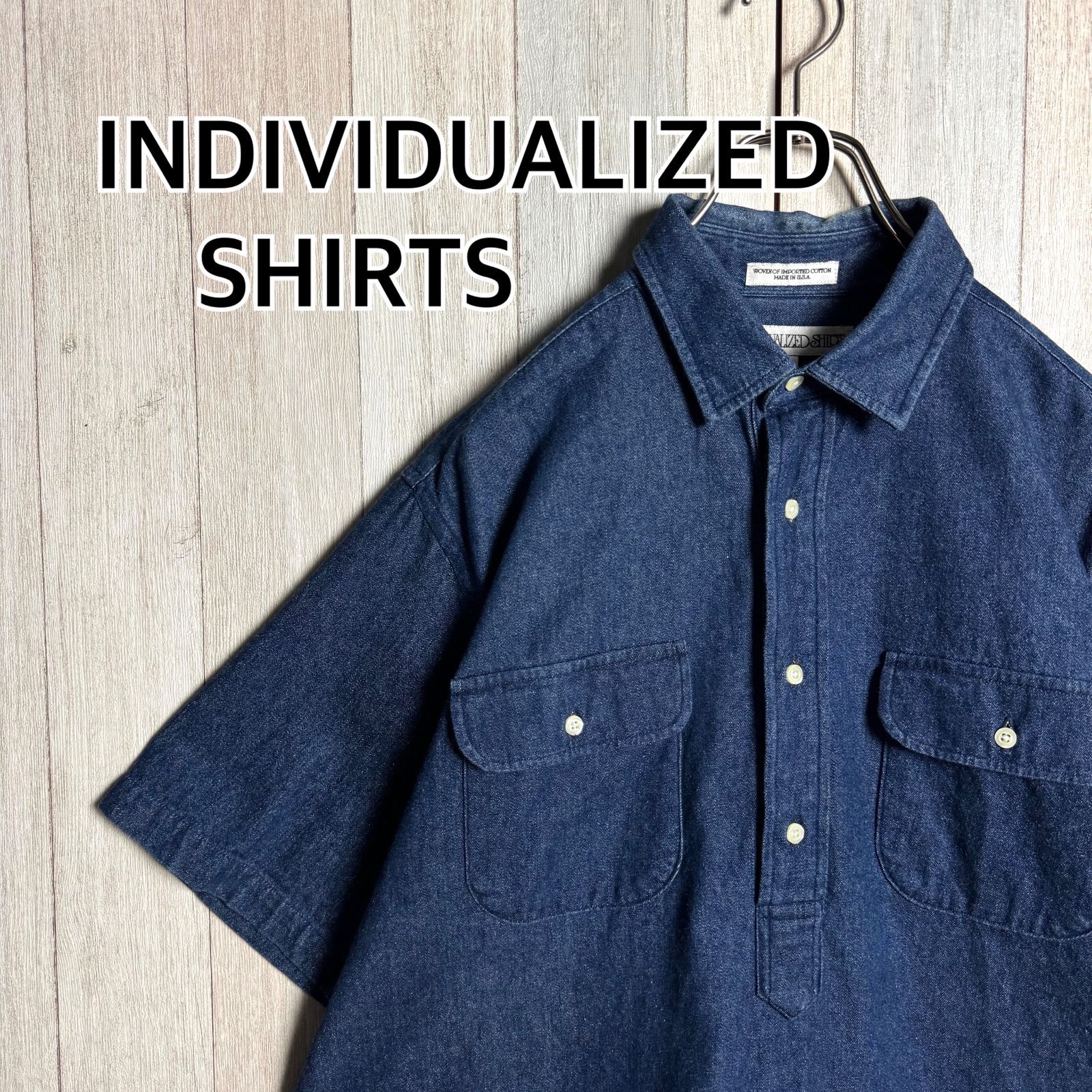 純正新販売 MADE IN USA製 INDIVIDUALIZED SHIRTS 長袖シャンブレー 