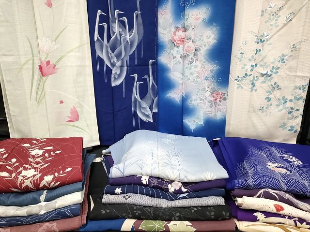 平和屋本店■夏物 訪問着 絽 紗 まとめて20点 鶴 蝶 花柄 友禅 手描き 銀彩 着用可能多数 全て正絹 se4085 平和屋本店□夏物 訪問着 絽 紗 まとめて20点 鶴 蝶 花柄 友禅 手描き