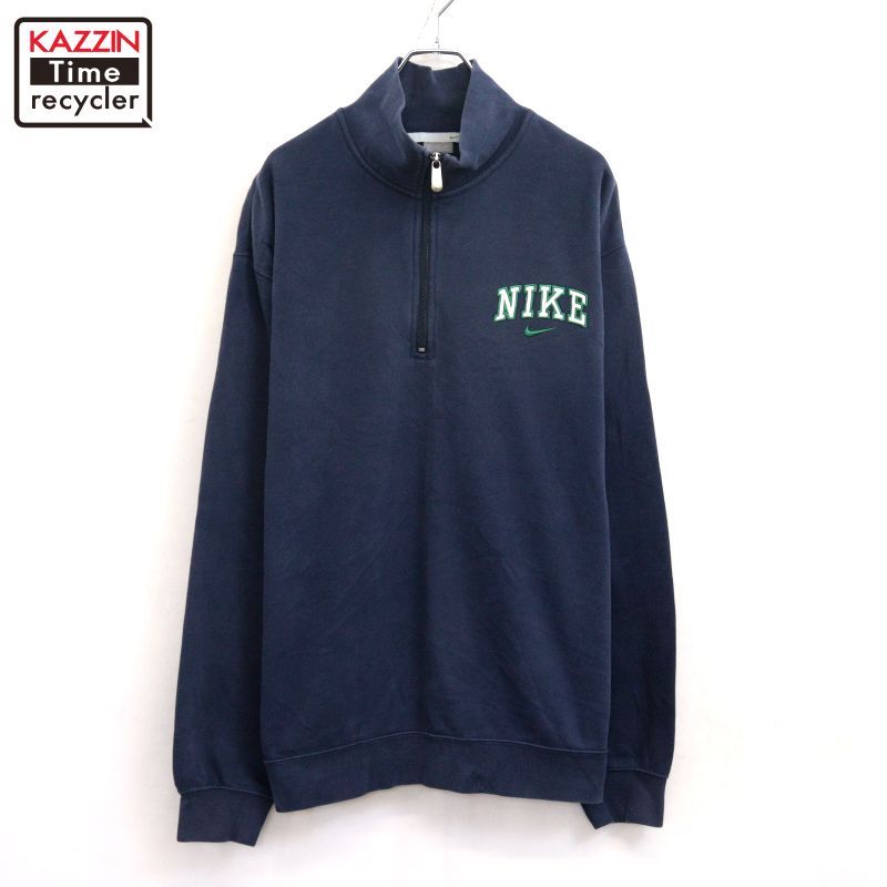 00s NIKE ハーフジップ スウェット トレーナー メンズ 表記XXLサイズ
