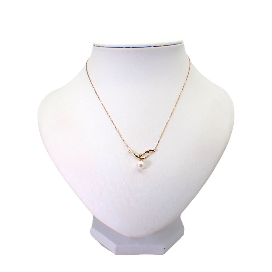 MIKIMOTO ミキモト 7.2mm あこや真珠 パール ダイヤ ダイヤモンド 