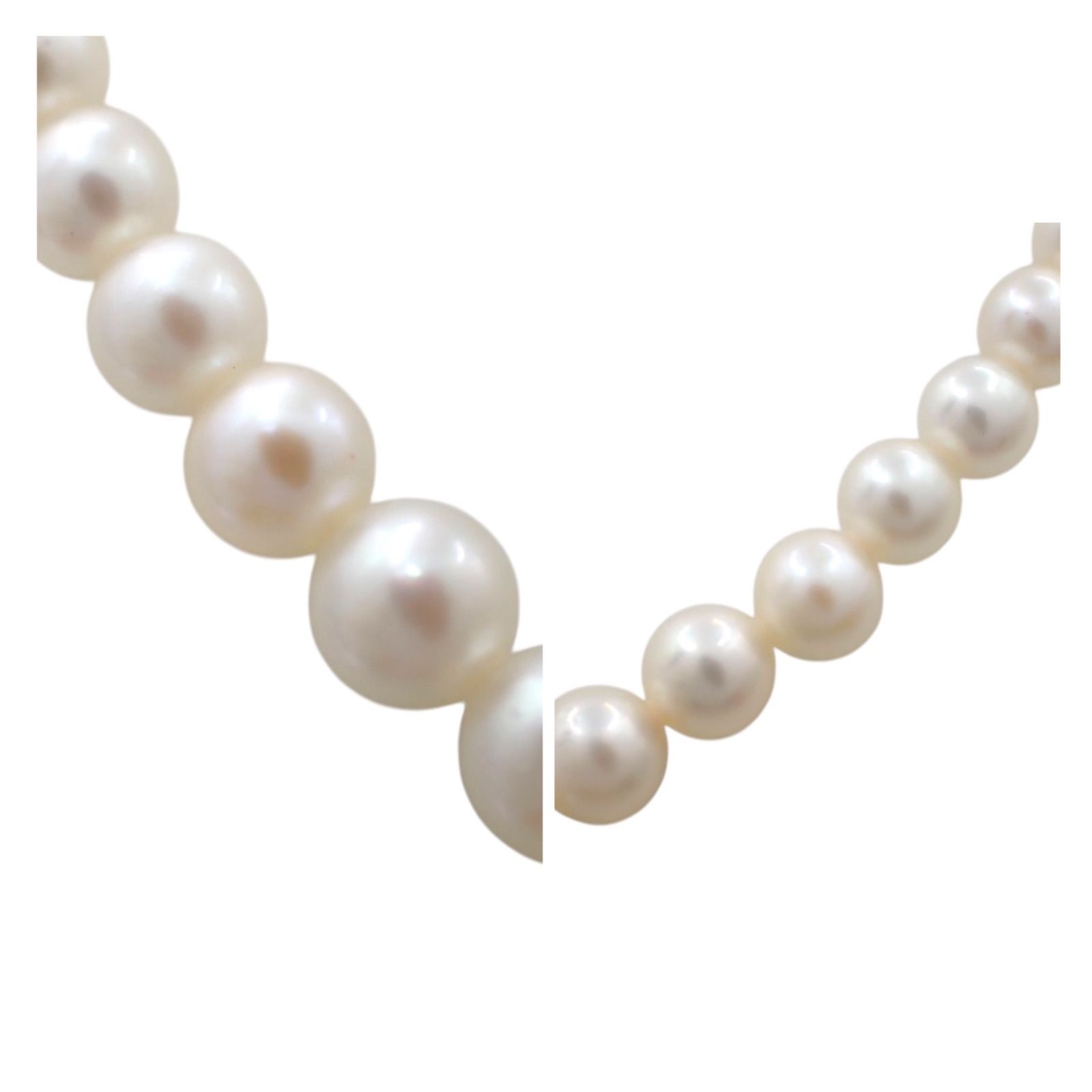 MIKIMOTO ミキモト 4~7mm あこや真珠 パール ネックレス SV シルバー 