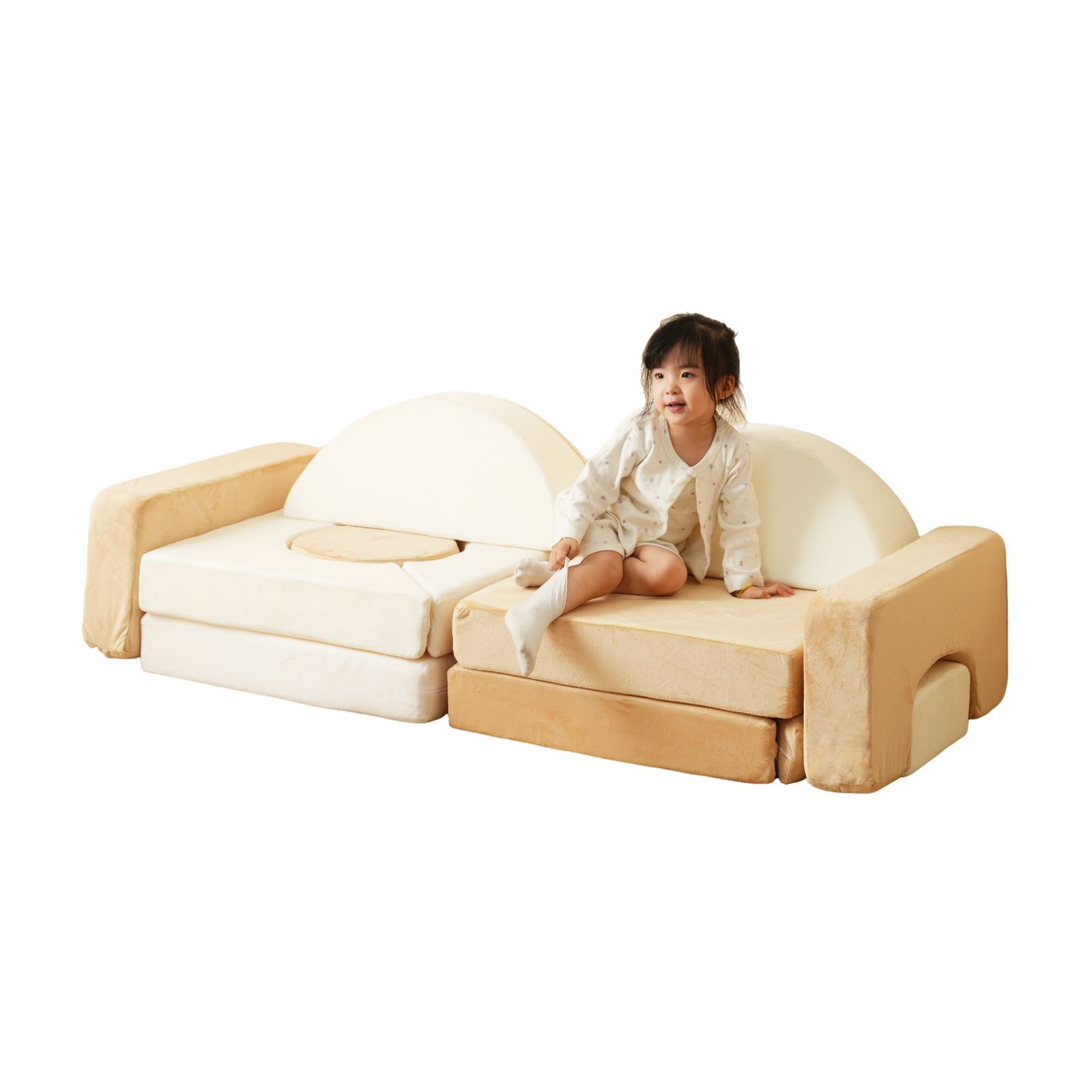 つみきソファ 子供用 キッズ 組み合わせ 洗える 組み替え 自由自在 積み木 ソファ ローソファ フロアソファ ソファー ブロックソファ クッション 知育おもちゃ 知育玩具 知育 幼児 子供室内遊具 大型遊具 【ホワイト+イエロー】
