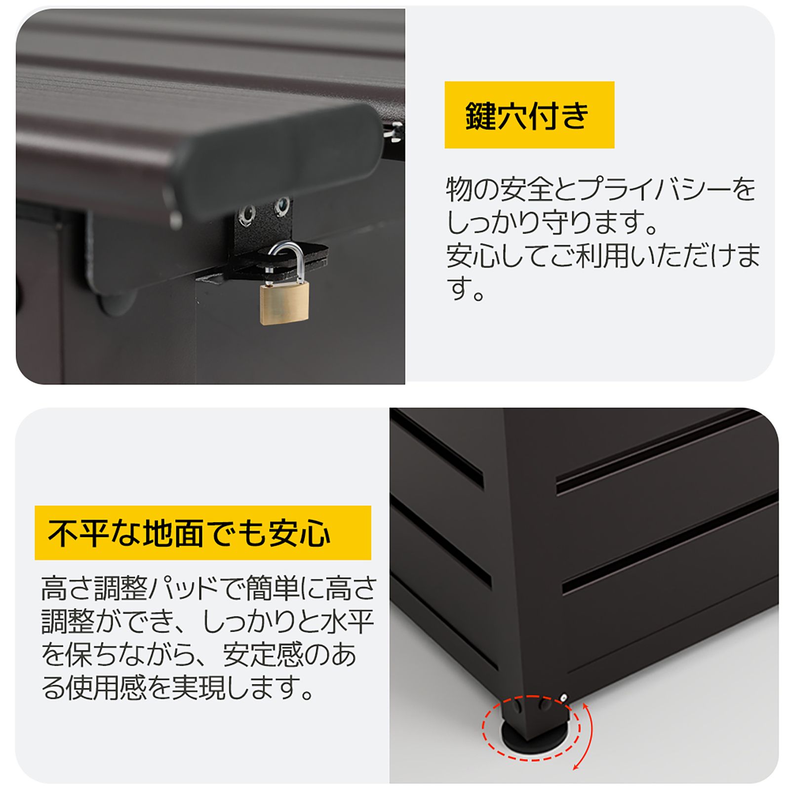 サイズC 120cm 162L】物置 屋外 収納ベンチ 収納ボックス アルミ 