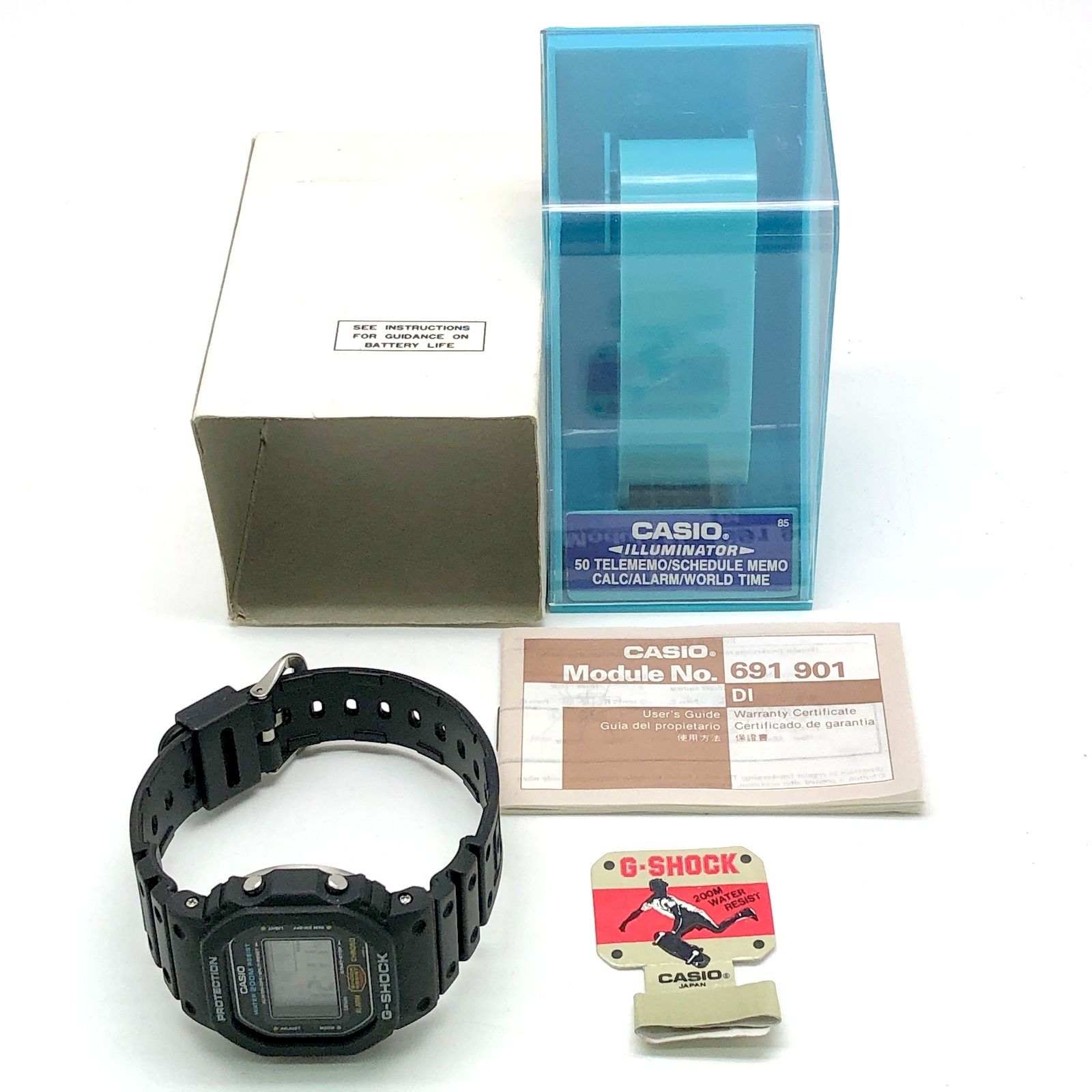 G-SHOCK ジーショック DW-5600C-1V M901 海外版 200M表記 真正スピード