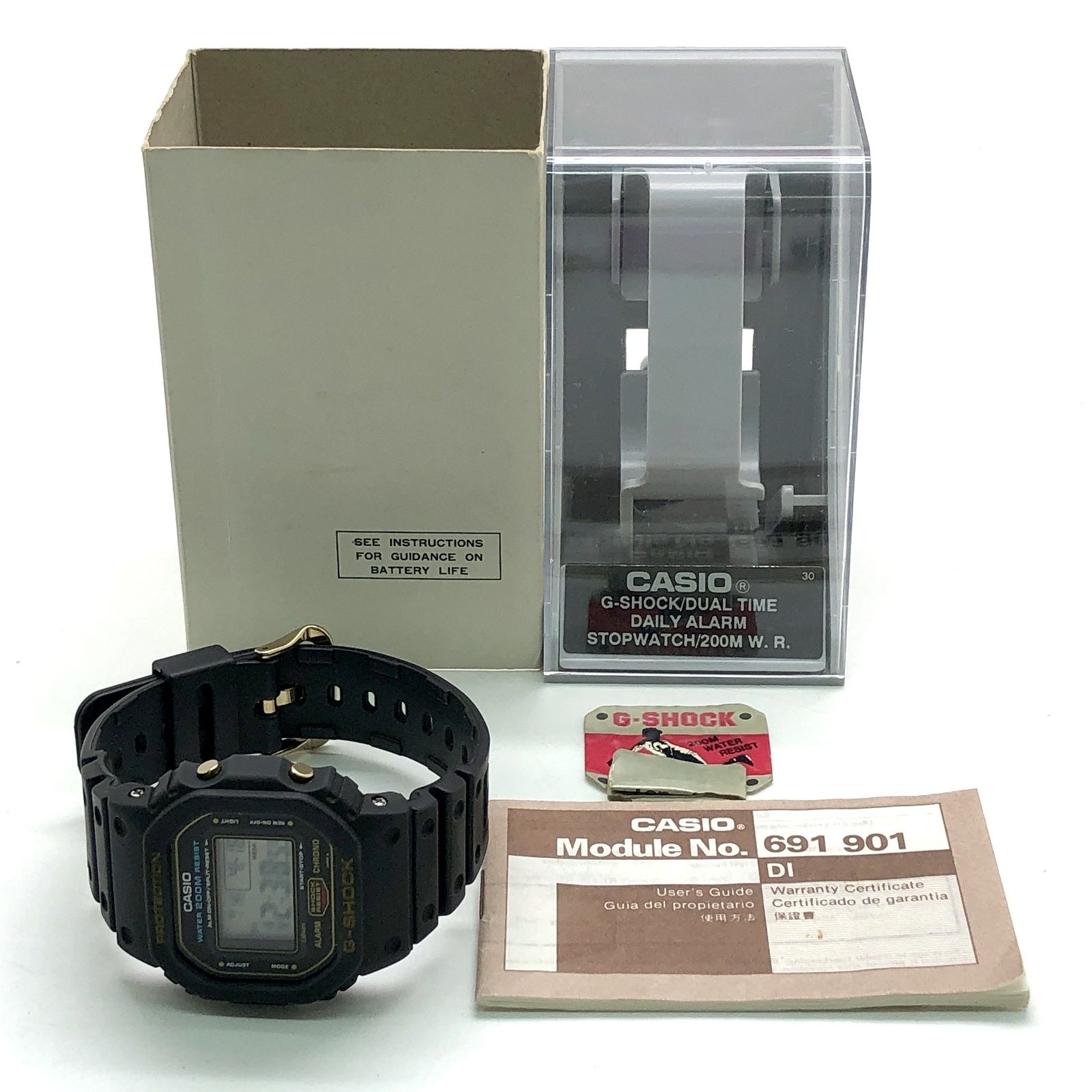G-SHOCK ジーショック DW-5600C-1V M901 海外版 200M表記 スピード