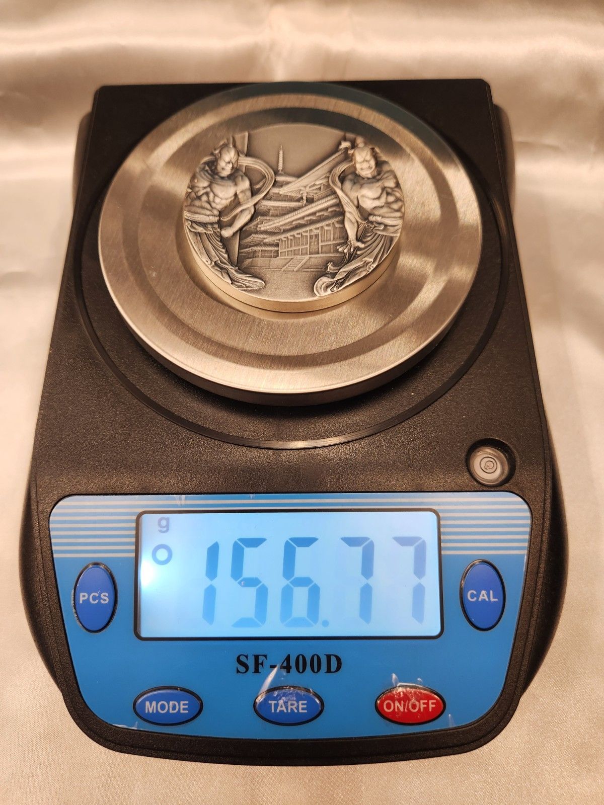 純銀 造幣局製 SV1000 シルバー 法隆寺 記念メダル 156.77g M-1952