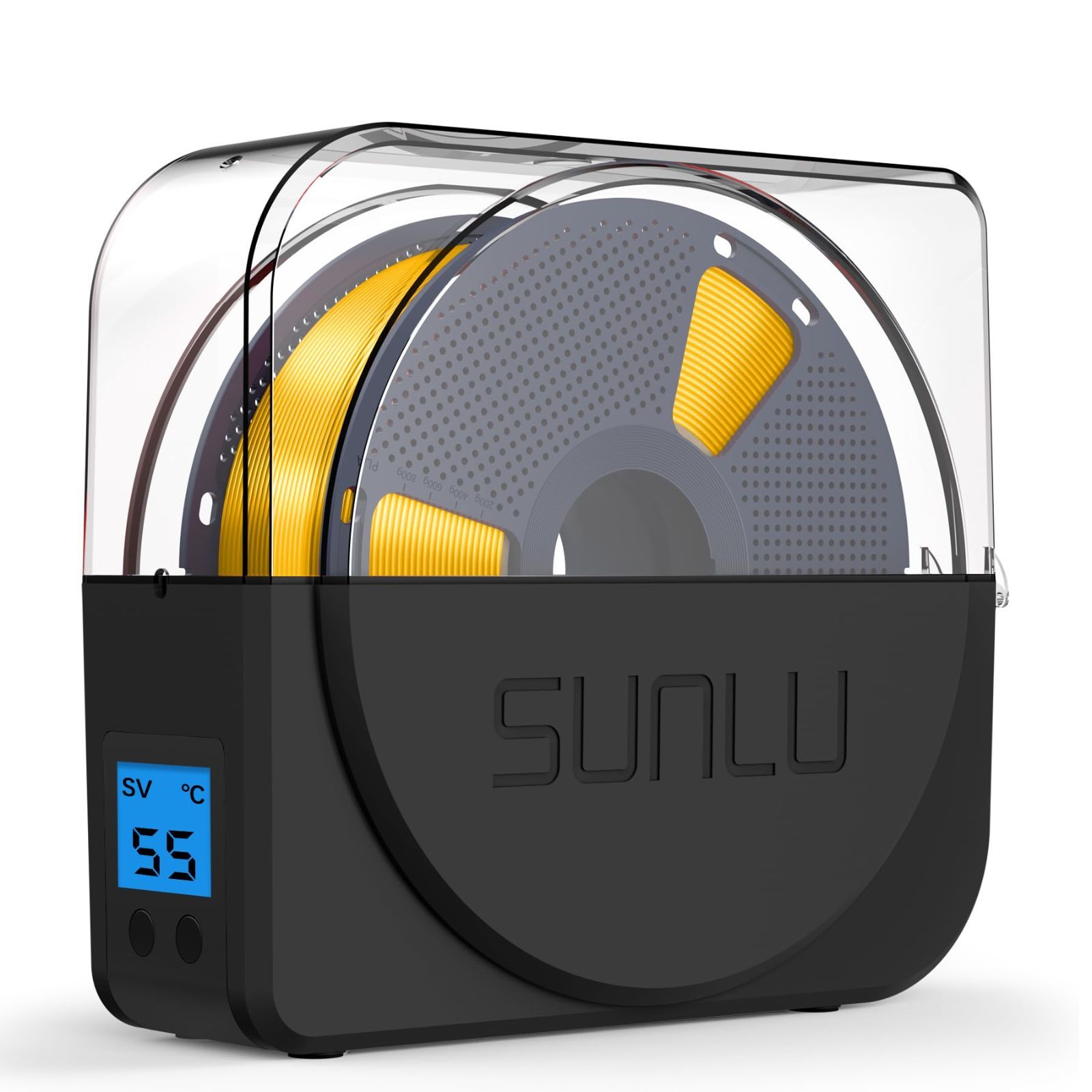 【在庫セール】SUNLU 3Dプリンター用フィラメント乾燥機 S1 Plus 保存ボックス 脱水機 内蔵ファンによる均一加熱PLA/PETG/TPU/ABS対応 1.75/2.85/3.00mm対応S1 Plus 黒色