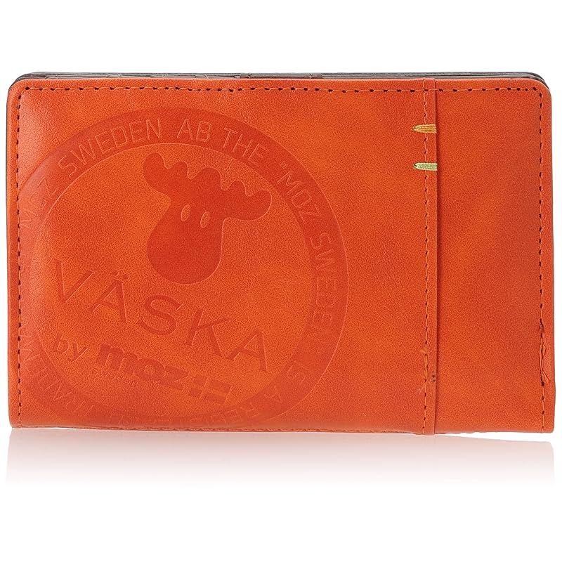 [モズ] VASKA by moz ヴェスカ カリオン L字ファスナー 二つ折り財布 レディース メンズ コンパクト 薄型 合皮 PUレザー カード収納 小銭入れ VS-0132 (オレンジ) 0