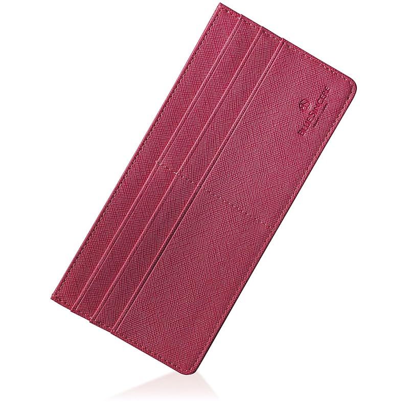 [BLUE SINCERE] 超薄 長財布 本革 RFID カード6枚 スキミング防止 レディース 薄型 財布 お札入れ 小銭入れ付き 収納 小型 ミニ ウォレット フラグメントケース / SW2 (ビビットピンク) 0