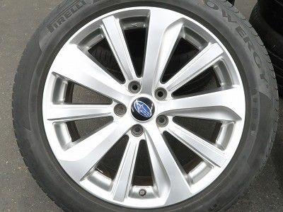 スバルレガシー ラジアルタイヤ+Subaruホイールセット4本＊中古美品 ガンメタホイール SUBARU スバル レガシィ BM/BR系 純正 5スポーク 中古ホイール 4本 7.5
