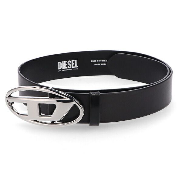 新品】 ディーゼル DIESEL オーバルD ロゴ ベルト OVAL D LOGO B-1DR W