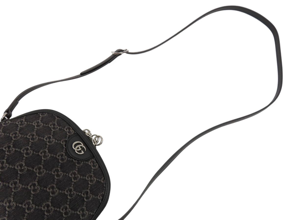 グッチ GGデニム ポシェット ショルダーバッグ ブラック オールドグッチ 新品同様】グッチ GUCCI GGデニム 斜め掛け スモール ショルダーバッグ