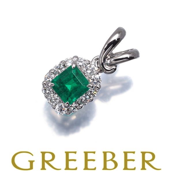 エメラルド 0.44ct ダイヤ ダイヤモンド 0.21ct クラシック ペンダント