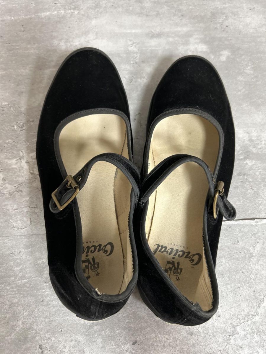 【新品未使用】オーシバル　ベルベットストラップシューズ　24㎝ ORCIVAL オーシバル ベルベットストラップシューズ シューズ size24/黒