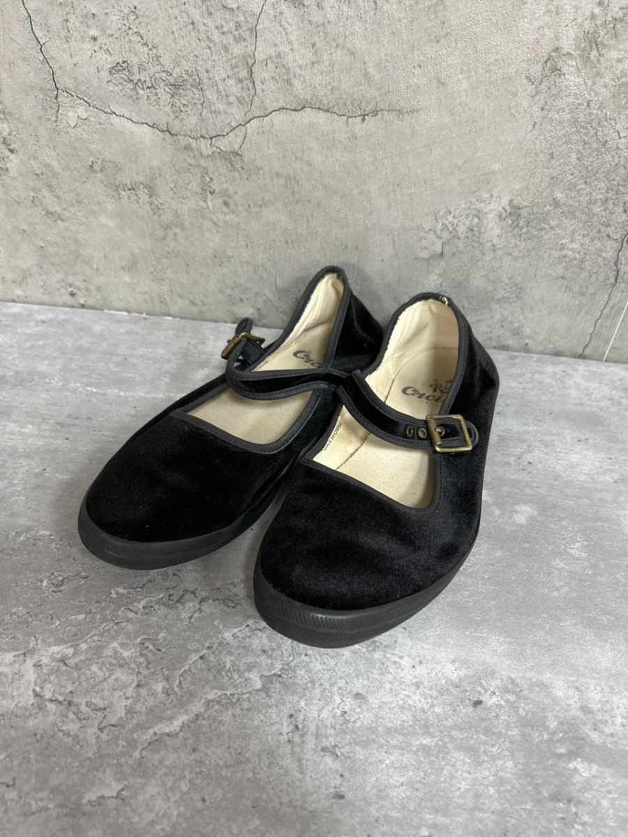【新品未使用】オーシバル　ベルベットストラップシューズ　24㎝ ORCIVAL オーシバル ベルベットストラップシューズ シューズ size24/黒