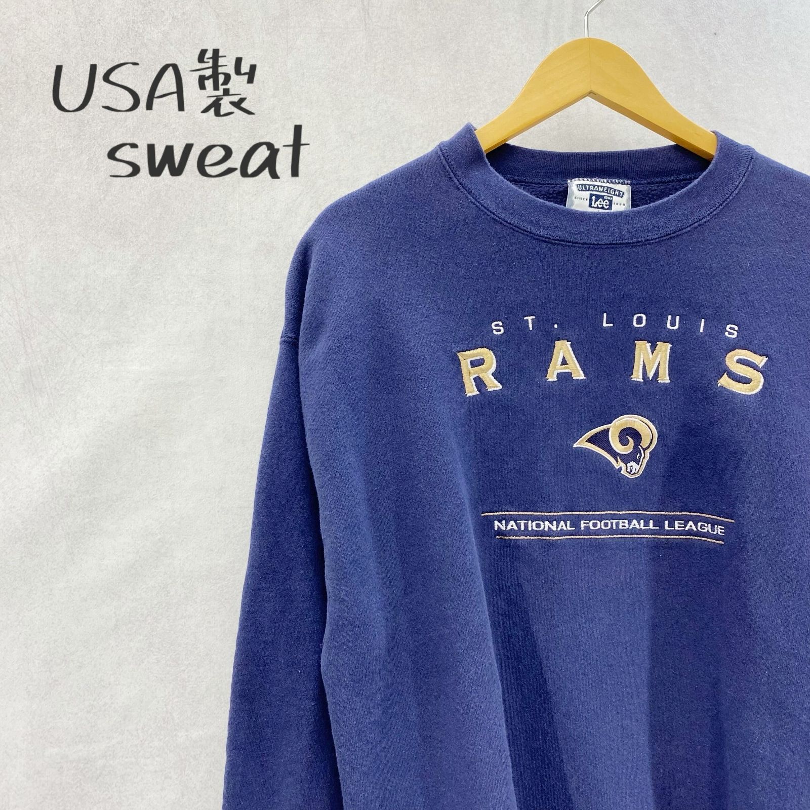 90s USA製 Lee スウェット L ネイビー メンズ ファッション _201423 
