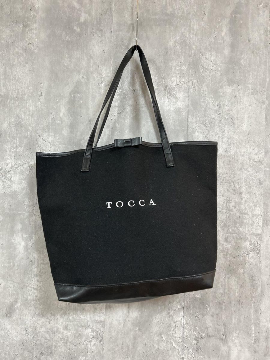 TOCCA トッカ 25th 限定 リボン トート バッグ size‐/黒 TOCCA トッカ 25th 限定 リボン トート バッグ size‐/黒
