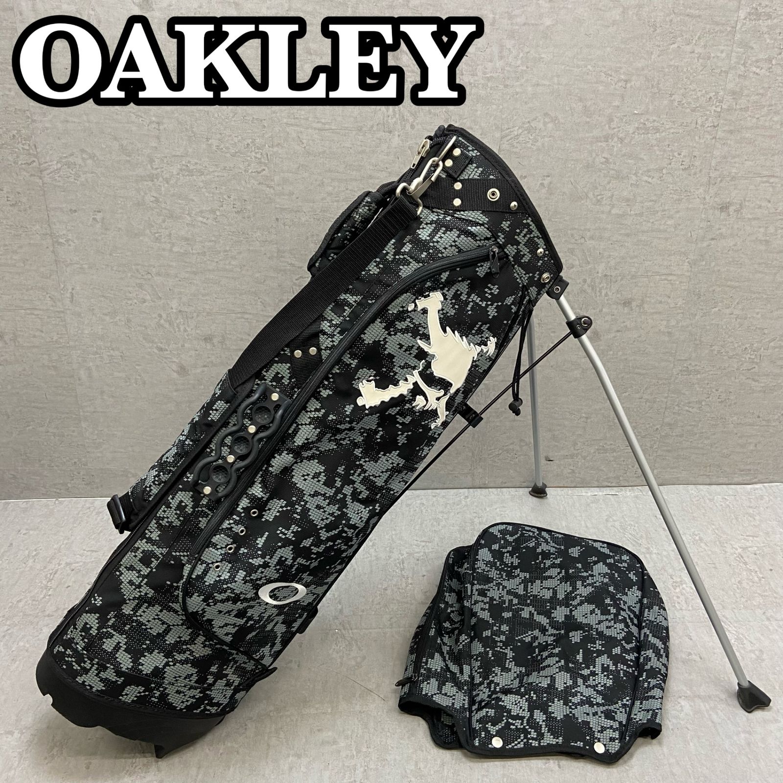 OAKLEY オークリー ゴルフ用 スタンド式 キャディバッグ カモフラ 約9