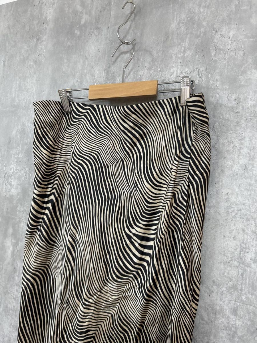 ZARA ザラ ゼブラ柄 サテン スカート sizeXL/茶 □◇ レディース