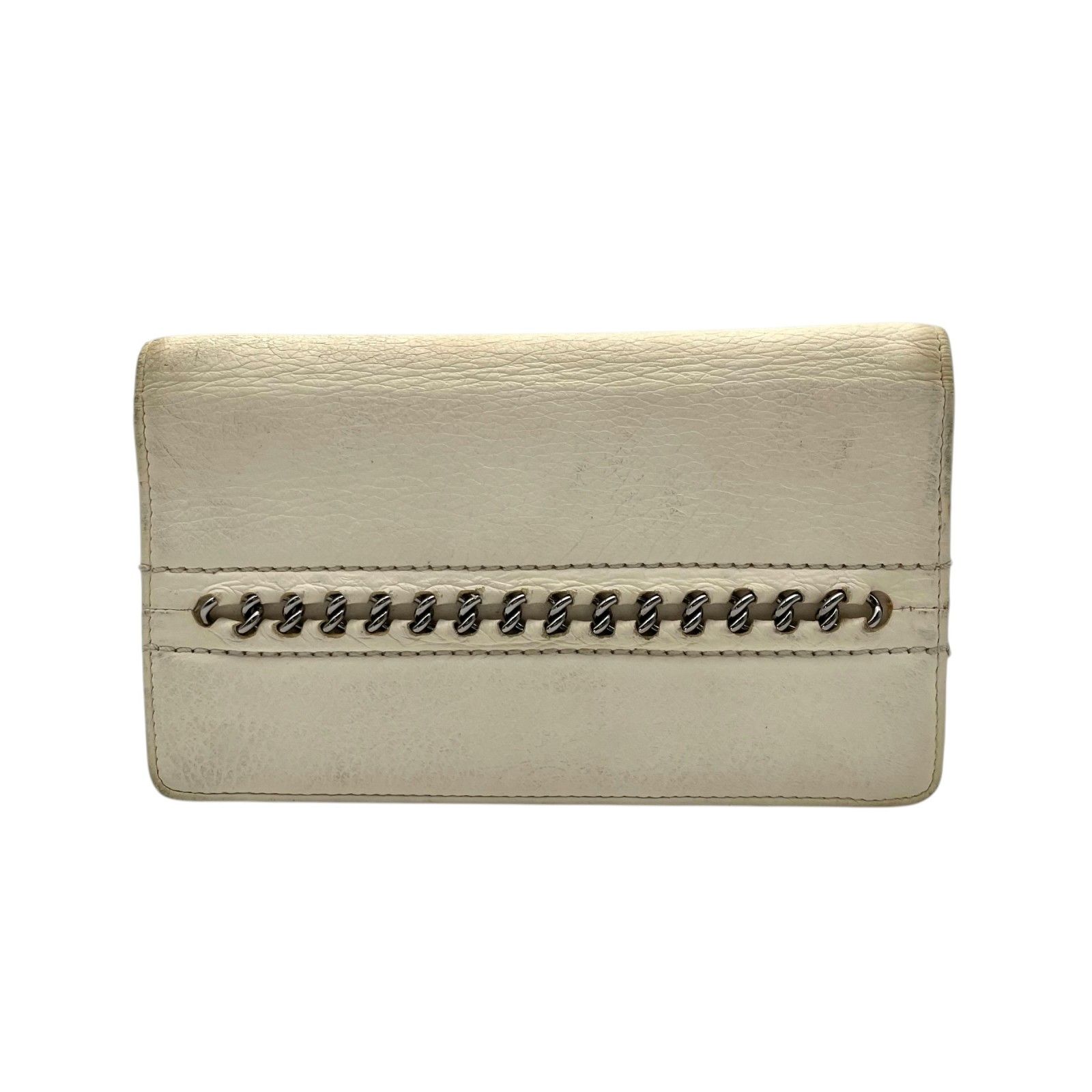 CHANEL 二つ折り長財布 アイボリー ココマーク CCロゴ シルバー金具 クラシック ロングウォレット レディース M5 CHANEL 二つ折り長財布 アイボリー ココマーク CCロゴ シルバー金具