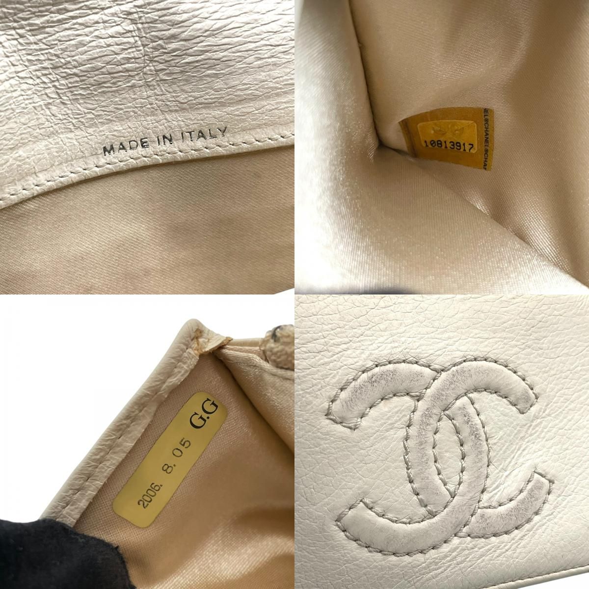 CHANEL 二つ折り長財布 アイボリー ココマーク CCロゴ シルバー金具 クラシック ロングウォレット レディース M5 CHANEL 二つ折り長財布 アイボリー ココマーク CCロゴ シルバー金具