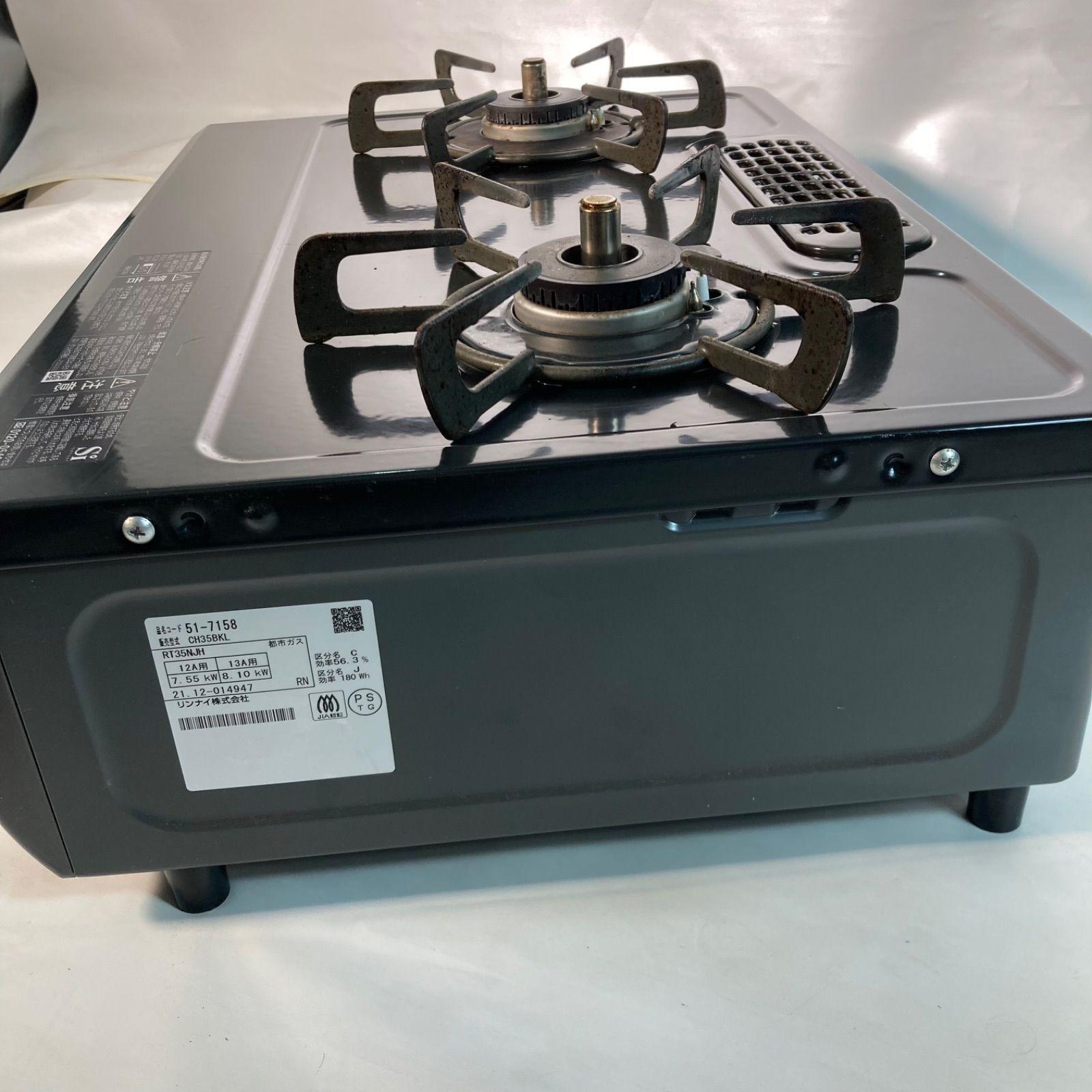 都市ガス用】Rinnai リンナイ ガスコンロ CH35BK - メルカリ