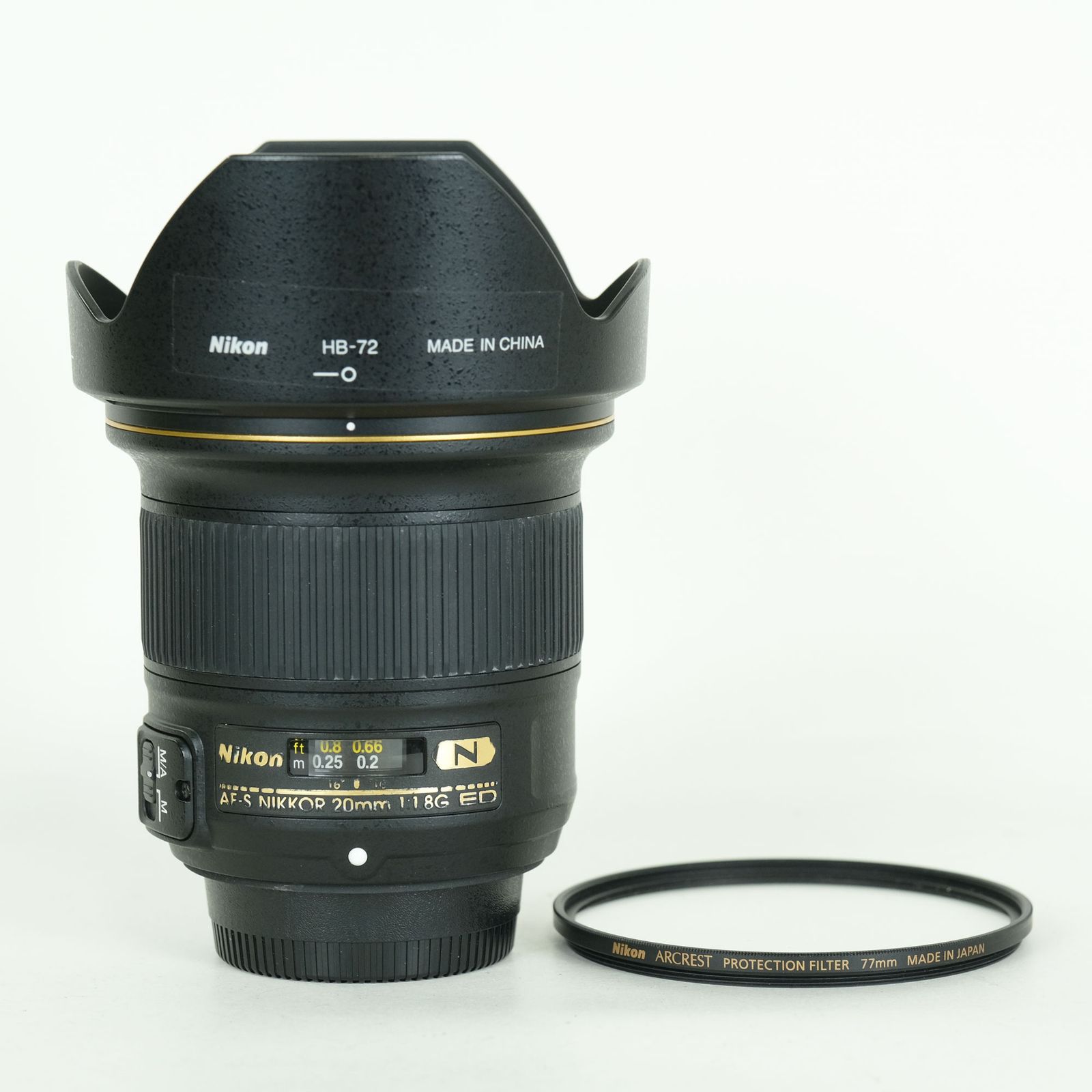 良品 | ARCRESTフィルター付] Nikon AF-S NIKKOR 20mm f/1.8G ED