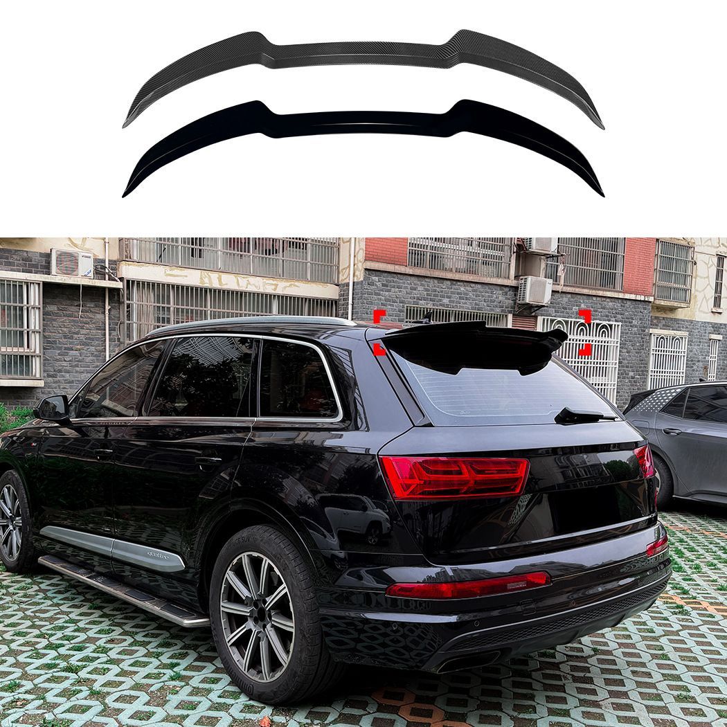 アウディ Q7 MK2 S line 2016年以降対応 ルーフスポイラー リアスポイラー トップウイング テールウイング エアロパーツ ABS製 外装パーツ 貼り付け装着 車体アクセント スタイリッシュ 高級感 フィット感向上 鋼琴ブラック カーボン調 - メルカリ