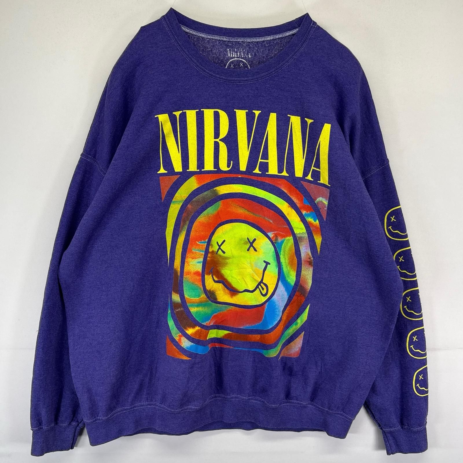 古着 ニルヴァーナ NIRVANA スウェット バンドロゴプリント クルー