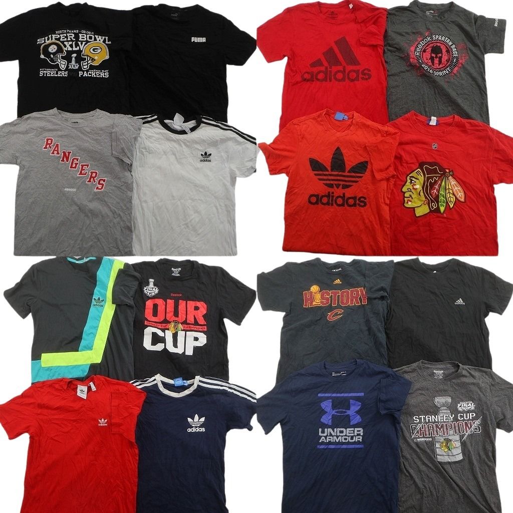 古着卸 まとめ売り スポーツブランドMIX Tシャツ 16枚セット ( メンズ