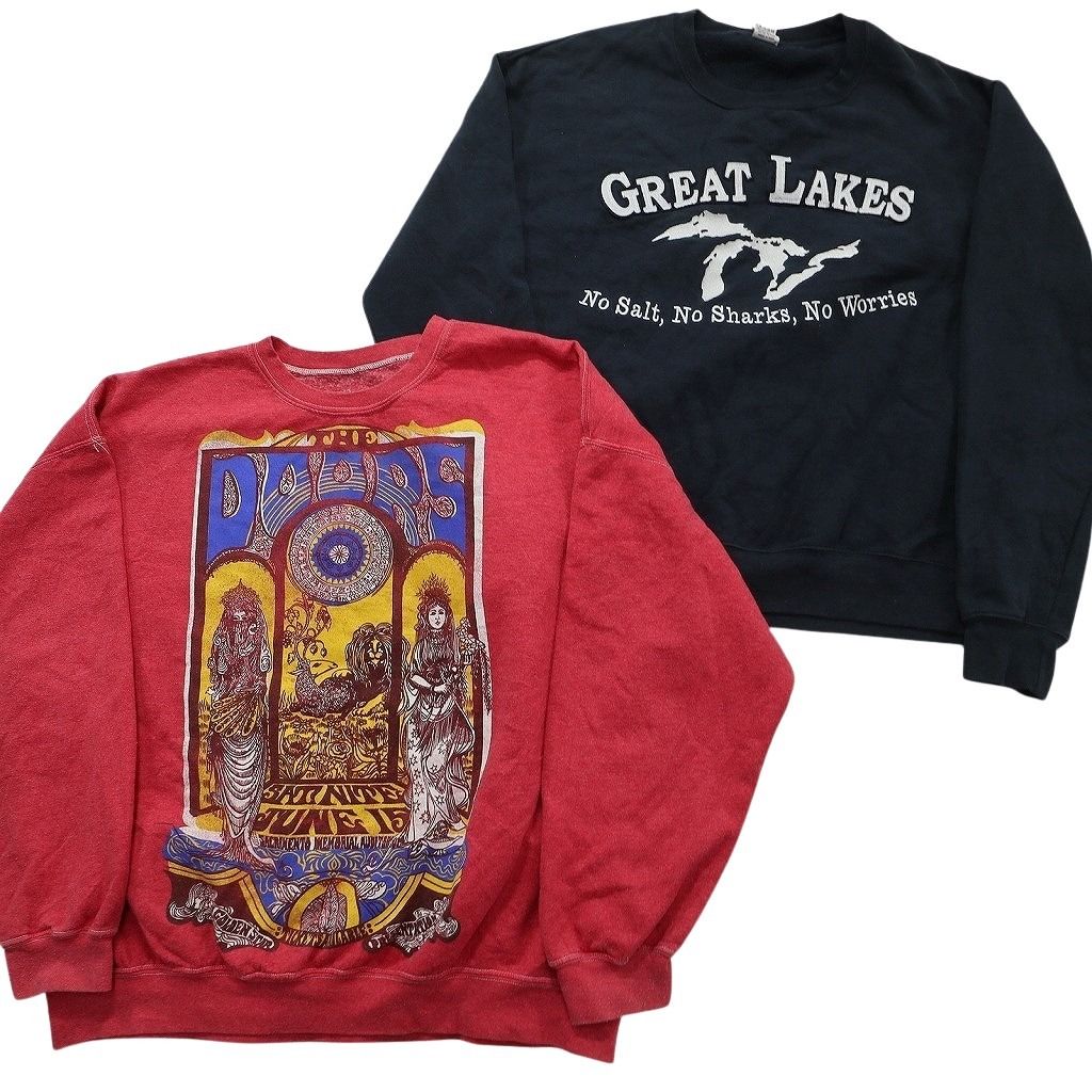 ◆古着まとめ売り・卸■デザインスウェット14枚セット★L・XL～ 古着卸 まとめ売り チャンピオン Tシャツ 14枚セット ( メンズ L/XL