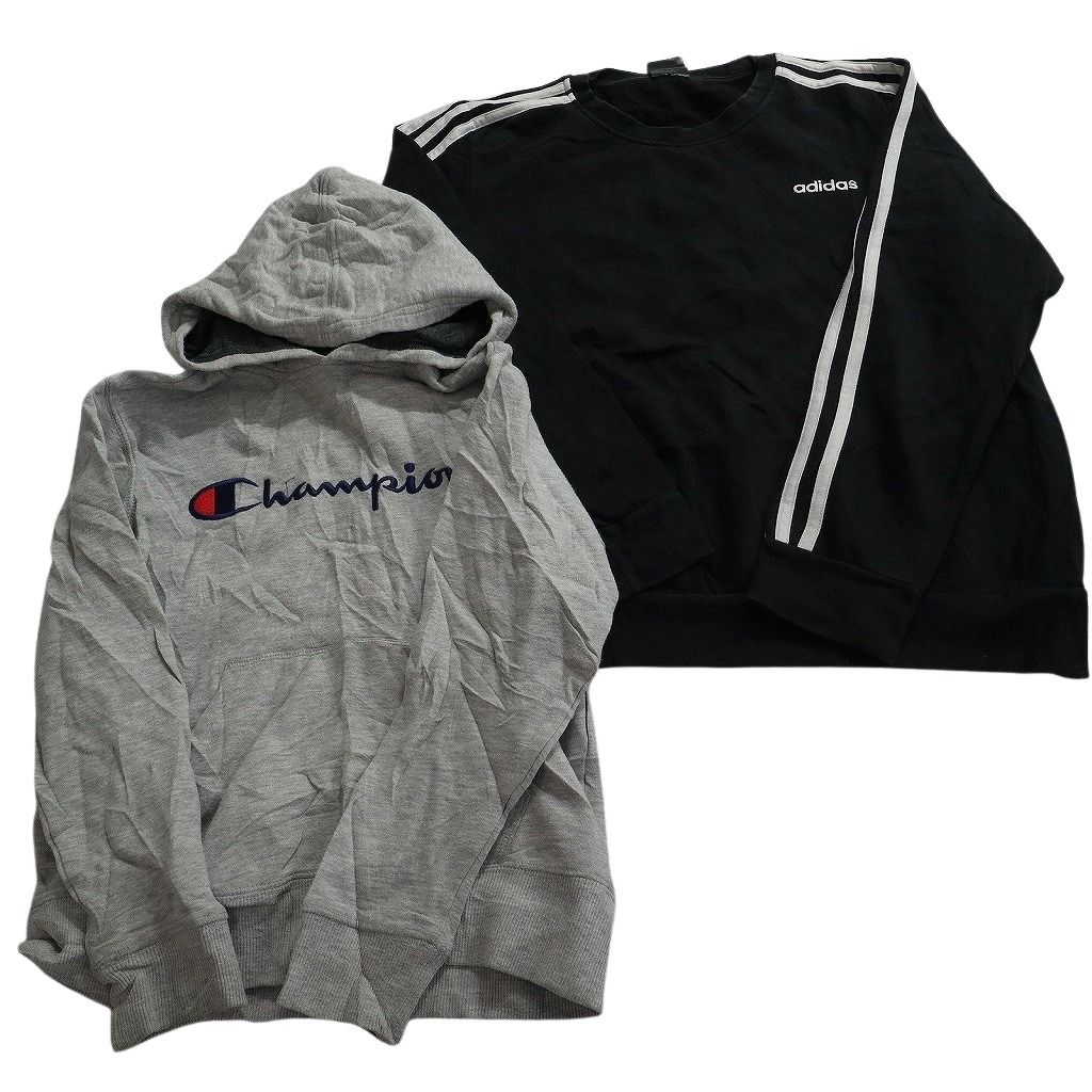 古着卸 ブランドMIX スウェット 8枚セット ( レディース・キッズ・ユース  S/M/L ) チャンピオン カーハート アディダス 中古 古着 NE4355 古着卸 ブランドMIX スウェット 8枚セット ( レディース・キッズ