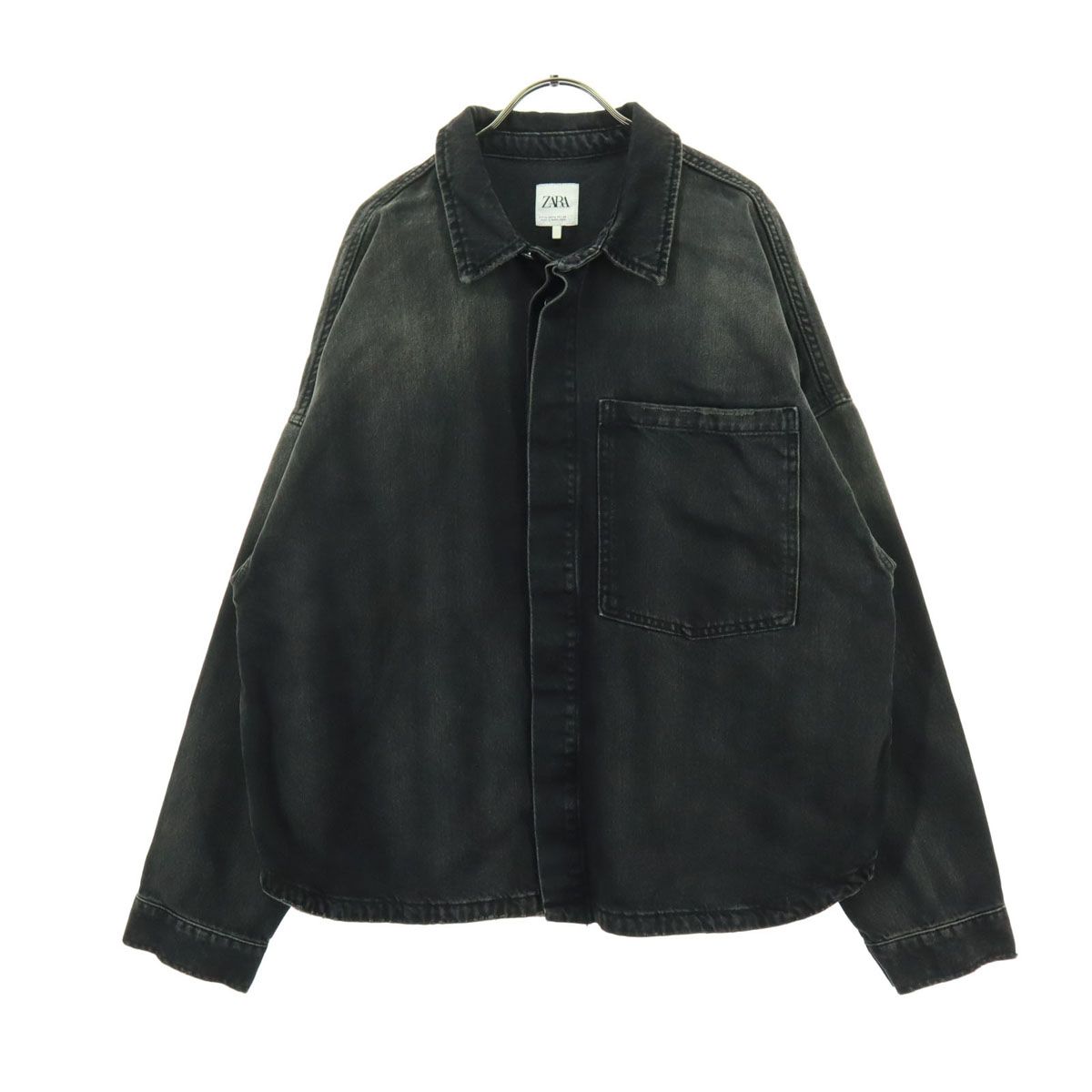 ZARA ザラ 長袖 デニムジャケット XL ダークグレー メンズ 古着-東京 