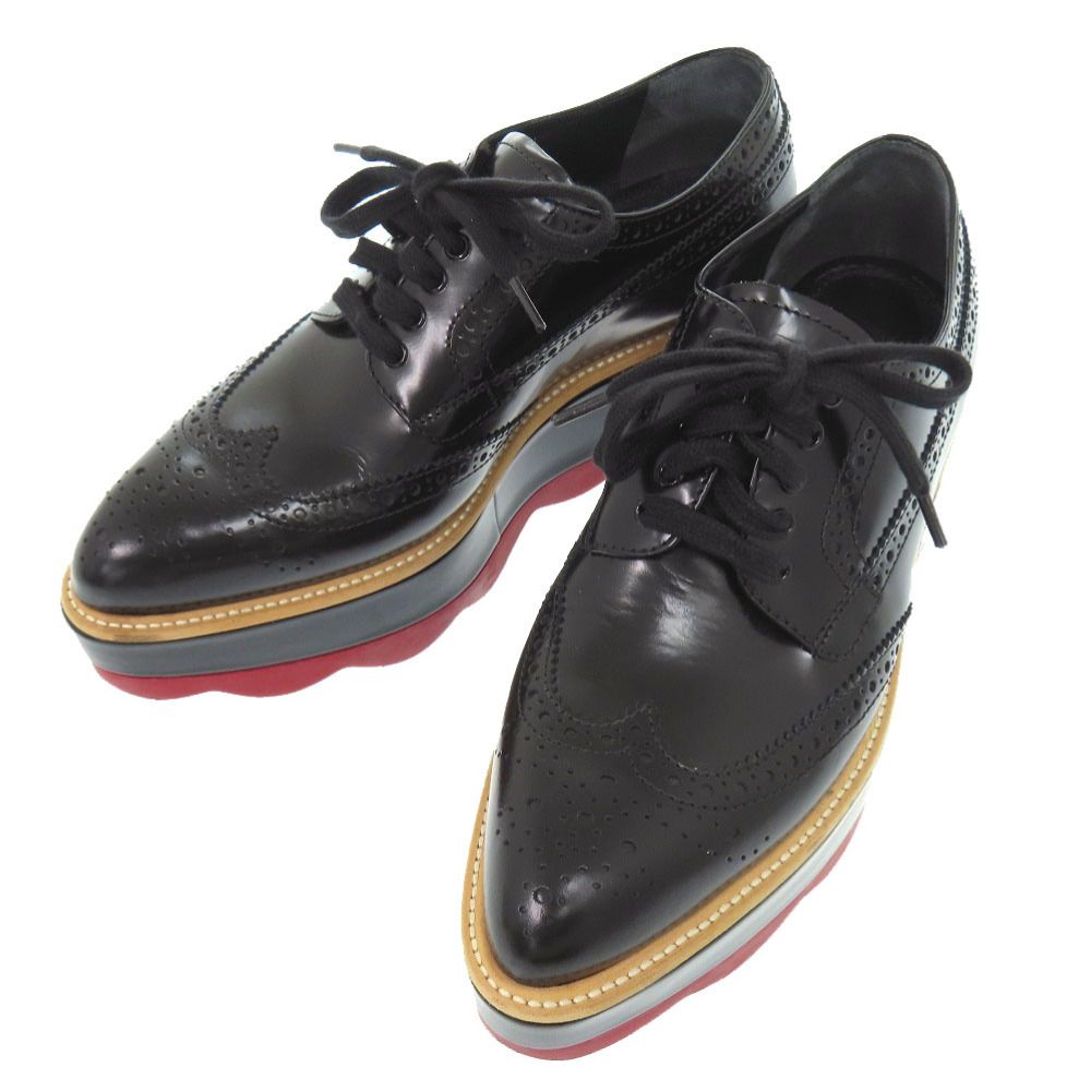 PRADA レザー ウィングチップ 厚底 【公式通販】
