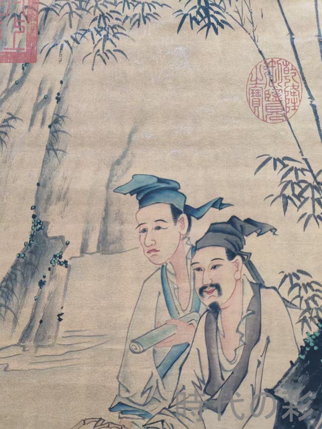 中国古美術・四尺仕女掛軸・国画・張大千印款・書道品・茶道・賞物・珍品画・肉筆 中国古美術・四尺仕女掛軸・国画・張大千印款・書道品・茶道・賞物