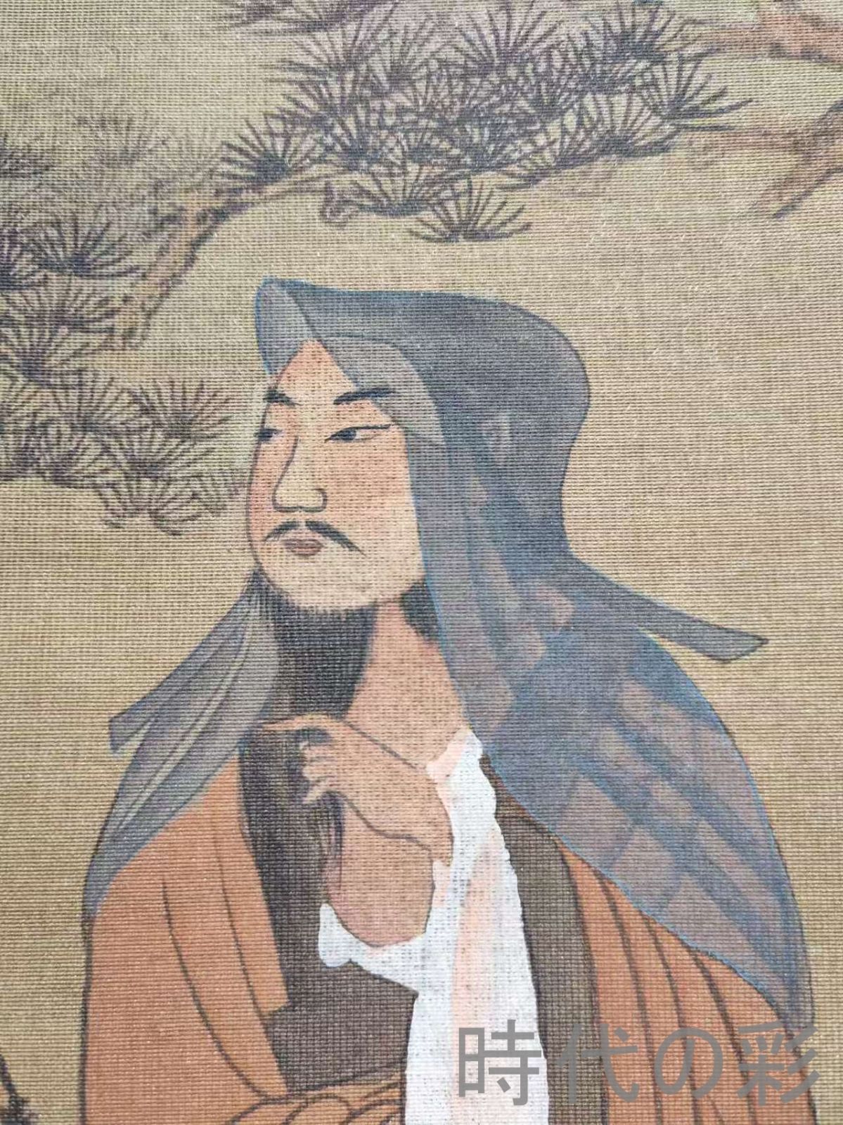 中国古美術 明代 謝時臣款 山水画 掛軸 手描き 絹布 唐物 書画 国画 在銘 中国古美術【文徴明風 人物図】掛軸 絹本 三尺中堂 表装済 人物画 肉筆
