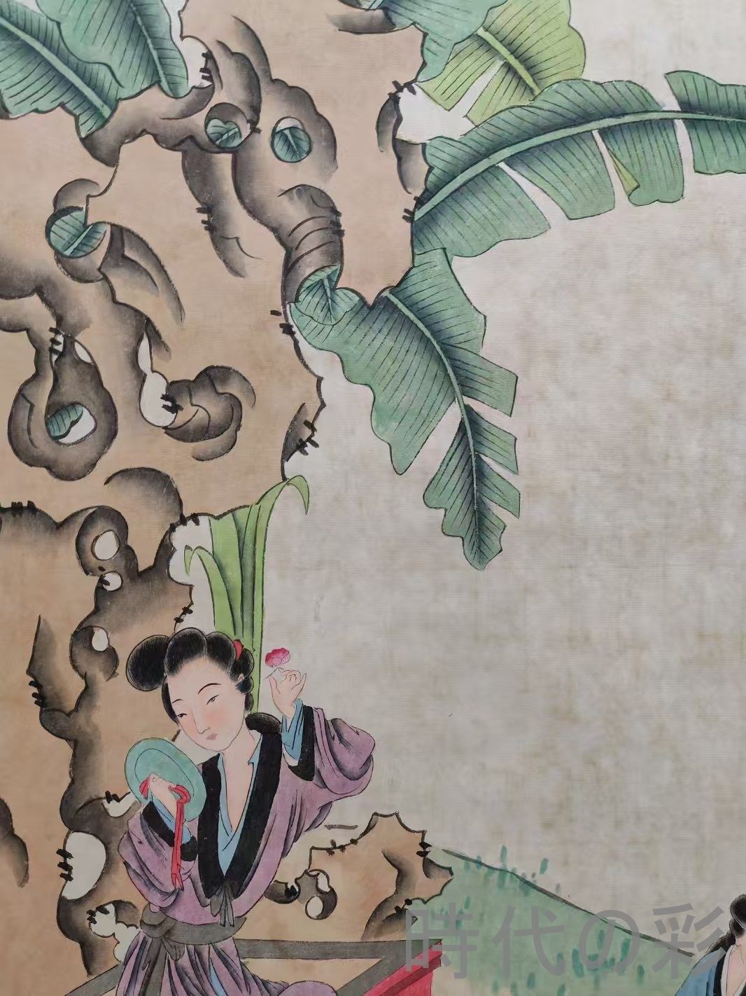 中国古美術 五代 周文矩款 人物画 水墨画 掛軸 絹布 唐物 古画 書画 肉筆 中国古美術 五代 周文矩款 人物図 掛軸 絹布 唐物 古画 書画 名家筆