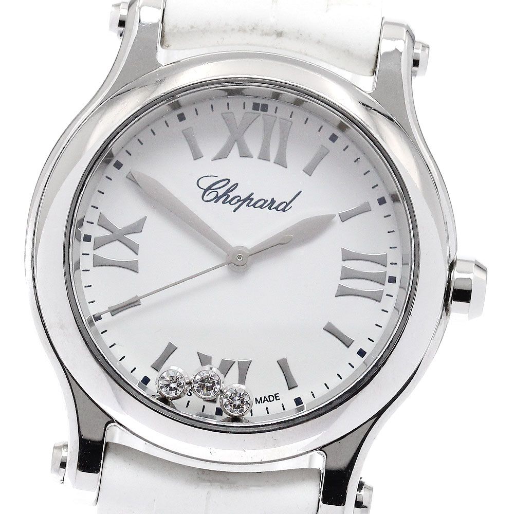 ショパール Chopard 278590-3001 ハッピースポーツ 3Pダイヤ クォーツ レディース 内箱・保証書付き_951997 ショパール Chopard 278590-3001 ハッピースポーツ 3Pダイヤ クォーツ