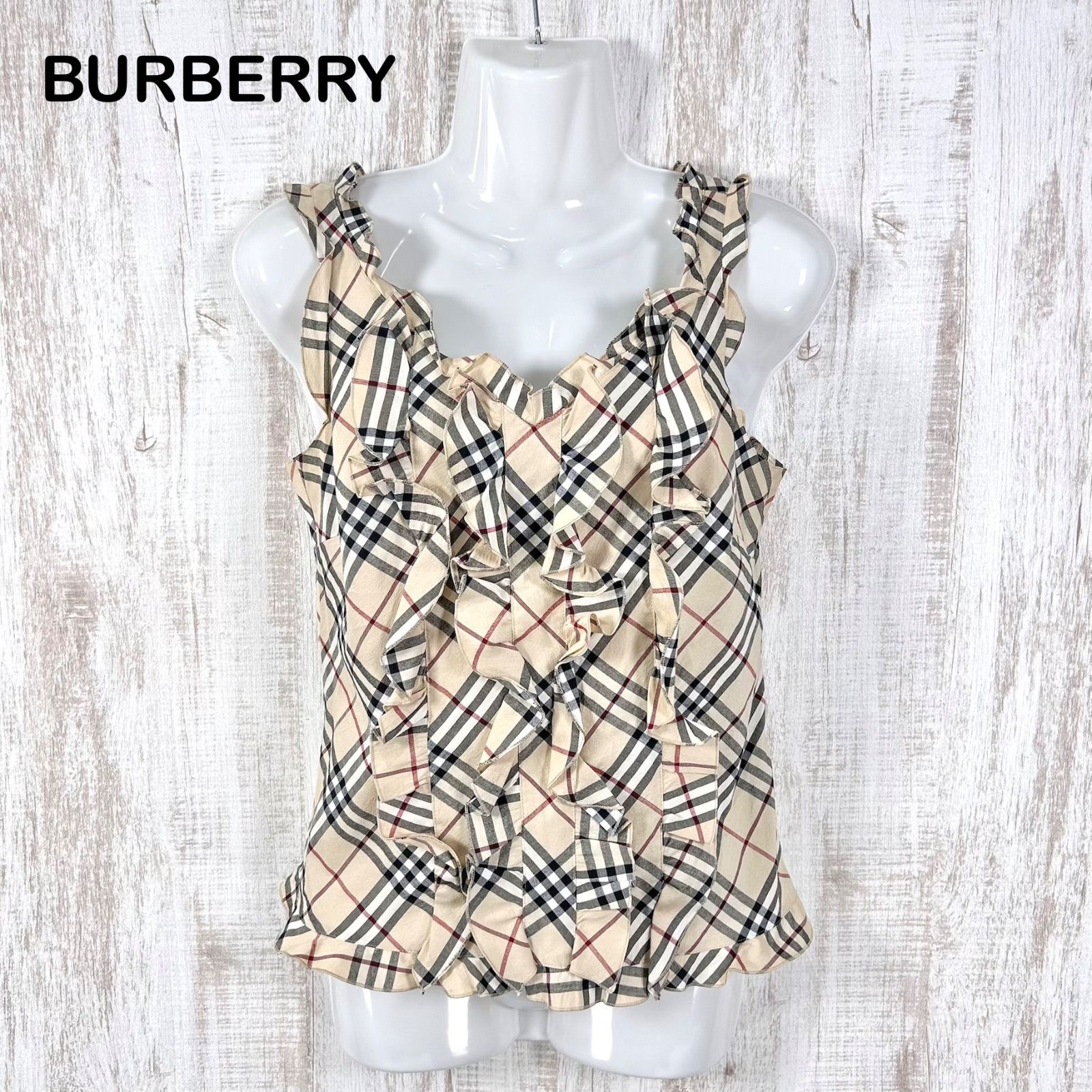 美品 00s BURBERRY BLUE LABEL バーバリーブルーレーベル ボリューム