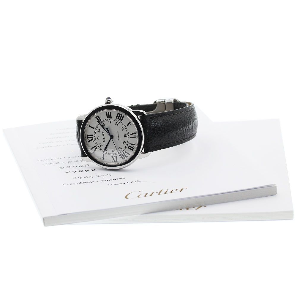 カルティエ CARTIER WSRN0021 ロンドソロ ドゥ カルティエ 36ｍｍ 自動巻き メンズ 良品 保証書付き_955734 カルティエ CARTIER WSRN0021 ロンドソロ ドゥ カルティエ 36mm 自動
