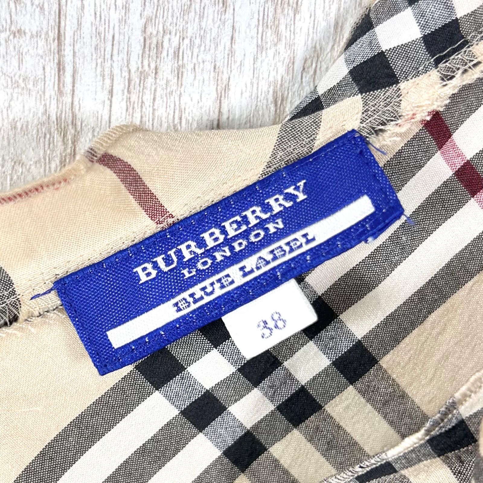 美品 00s BURBERRY BLUE LABEL バーバリーブルーレーベル ボリューム 
