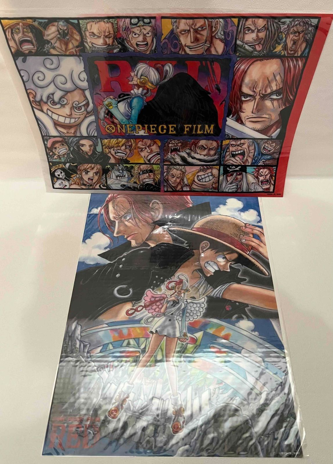 ワンピース　ホログラムクリアポスター　2セット　ONE PIECE いよいよ、ONE PIECE 麦わらストア お台場店オープンです！ お台場店